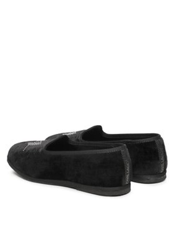 Karl Lagerfeld - KARL LAGERFELD Kapcie KL40023 Czarny. Kolor: czarny. Materiał: materiał