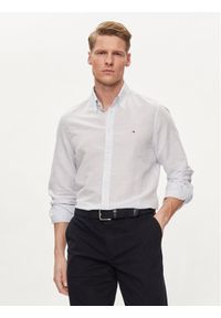 TOMMY HILFIGER - Tommy Hilfiger Koszula MW0MW34632 Błękitny Slim Fit. Kolor: niebieski. Materiał: bawełna