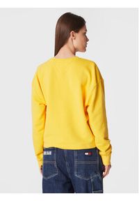 Tommy Jeans Bluza Essential DW0DW14851 Żółty Regular Fit. Kolor: żółty. Materiał: bawełna