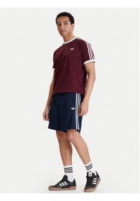 Adidas - adidas T-Shirt 3-Stripes KQ9639 Bordowy Regular Fit. Kolor: czerwony. Materiał: bawełna #5