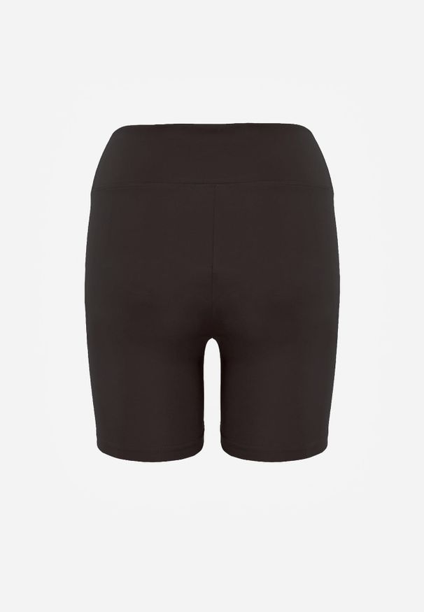 Renee - Brązowe Szorty Kolarki High Waist Marerila. Okazja: na co dzień. Stan: podwyższony. Kolor: brązowy. Długość: krótkie. Styl: sportowy, casual