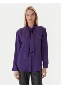 Calvin Klein Bluzka LV044D125G Fioletowy Regular Fit. Kolor: fioletowy. Materiał: syntetyk