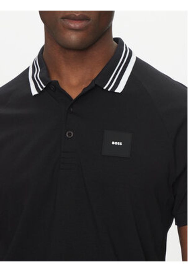 BOSS Polo 50538176 Czarny Regular Fit. Typ kołnierza: polo. Kolor: czarny. Materiał: bawełna