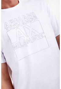Armani Exchange - T-shirt ARMANI EXCHANGE. Materiał: bawełna. Długość rękawa: krótki rękaw. Długość: krótkie. Wzór: nadruk #3