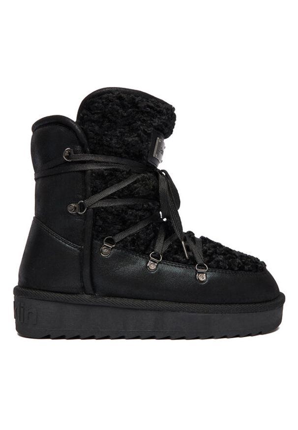 D.Franklin Śniegowce DFSH370004 Czarny. Kolor: czarny. Materiał: skóra