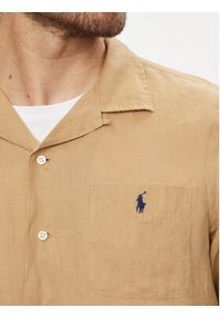 Polo Ralph Lauren Koszula 710938425007 Beżowy Classic Fit. Typ kołnierza: polo. Kolor: beżowy. Materiał: len #4