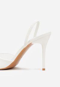 Renee - Białe Sandały na Szpilce z Przezroczystymi Elementami Xilxaris. Okazja: na imprezę. Kolor: biały. Sezon: lato. Obcas: na szpilce. Styl: klasyczny, elegancki #3