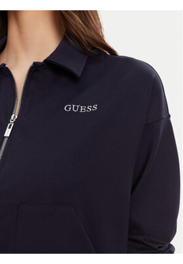 Guess Bluza V5YL08 KCX42 Granatowy Regular Fit. Kolor: niebieski. Materiał: syntetyk