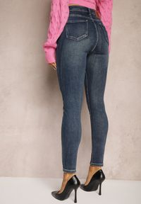 Renee - Niebieskie Dopasowane Jeansy Skinny High Waist Taivira. Okazja: na co dzień. Stan: podwyższony. Kolor: niebieski. Styl: elegancki, casual #5