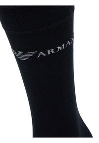 Emporio Armani Zestaw 3 par wysokich skarpet męskich EM000554 AF12276 MB154 Granatowy. Kolor: niebieski. Materiał: bawełna, materiał #6