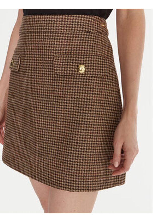 Barbour Spódnica mini Sophia LSK0130MI11 Brązowy Regular Fit. Kolor: brązowy. Materiał: bawełna