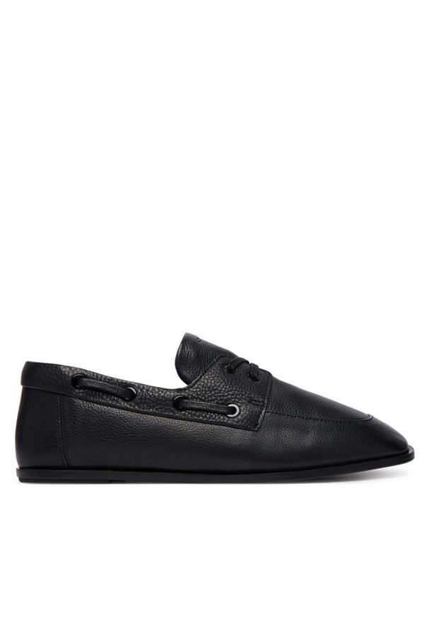 Calvin Klein Półbuty Ess Boatshoe Lth HW0HW03116 Czarny. Kolor: czarny. Materiał: skóra