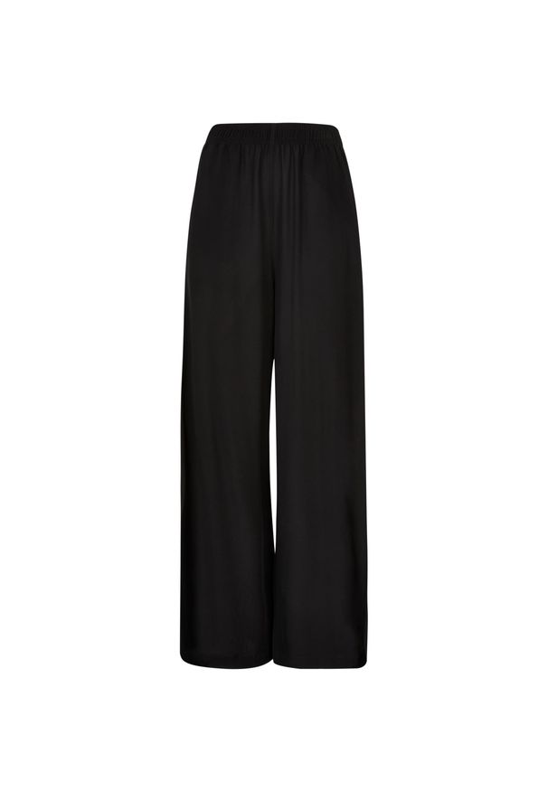 Spodnie dresowe damska tkanina z wiskozy Urban Classics. Kolor: czarny. Materiał: wiskoza, tkanina, dresówka. Długość: długie