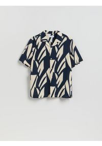 Reserved - Koszula regular z dodatkiem lnu - wielobarwny. Materiał: len #1