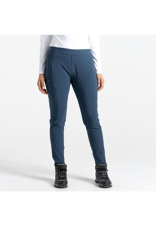 DARE 2B - Damskie legginsy trekkingowe Melodic II. Kolor: niebieski. Materiał: softshell, materiał, żakard. Sezon: lato. Sport: turystyka piesza