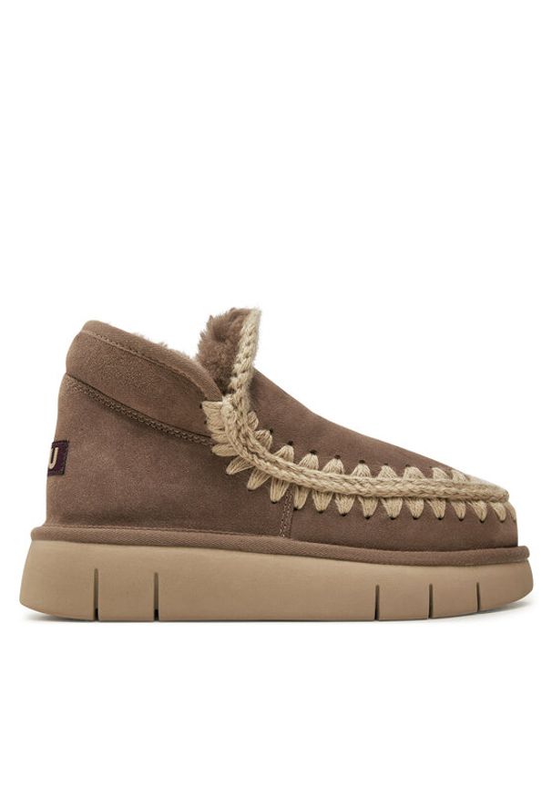 Mou Śniegowce Eskimo Bounce Sneaker FW531009A Brązowy. Kolor: brązowy. Materiał: skóra