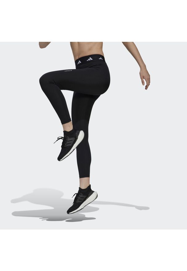 Adidas - Techfit 7/8 Leggings. Kolor: czarny. Materiał: materiał. Technologia: Techfit (Adidas). Sport: fitness