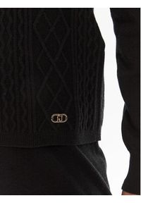 Liu Jo Sport Sweter TF5039 MS75L Czarny Regular Fit. Kolor: czarny. Materiał: syntetyk. Styl: sportowy #5