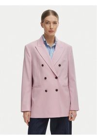 TOMMY HILFIGER - Tommy Hilfiger Marynarka WW0WW50784 Różowy Relaxed Fit. Kolor: różowy. Materiał: syntetyk, wełna #1