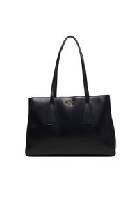 Calvin Klein Torebka Ck Medium Work Tote LV04F3442G Czarny. Kolor: czarny. Materiał: skórzane #1