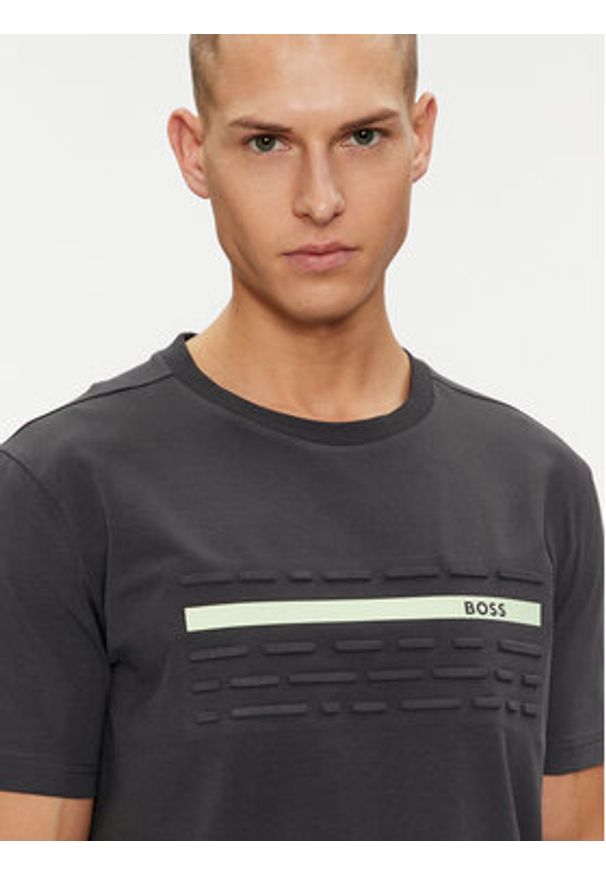 BOSS - Boss T-Shirt 50513010 Szary Regular Fit. Kolor: szary. Materiał: bawełna
