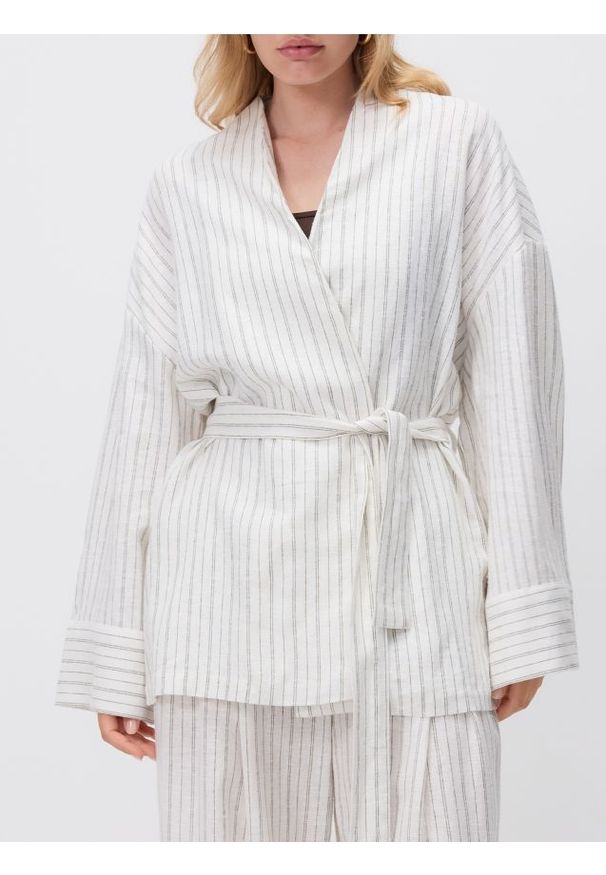 Reserved - Marynarka z lnem - wielobarwny. Materiał: len