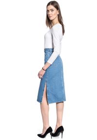 Lee - LEE THELMA SKIRT DAMSKA SPÓDNICA JEANSOWA CLEAN CALLIE L38EGAZE. Materiał: jeans