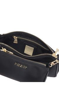 Kazar - Wielofunkcyjna czarna torebka z tkaniny. Kolor: czarny. Styl: casual #3