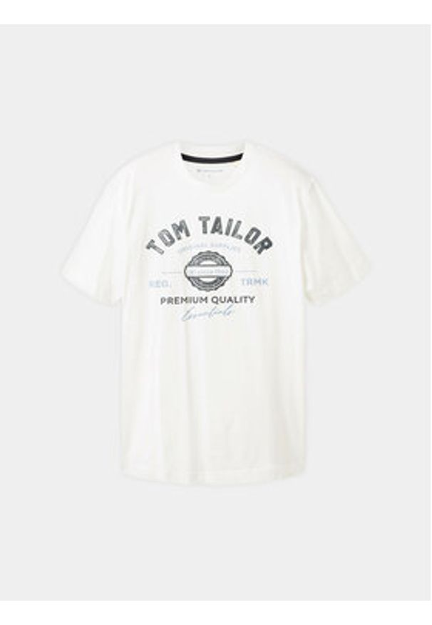 Tom Tailor T-Shirt 1037735 Biały Regular Fit. Kolor: biały. Materiał: bawełna