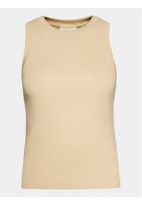 outhorn - Outhorn Top OTHAW23TSLEF029 Żółty Regular Fit. Kolor: żółty. Materiał: bawełna