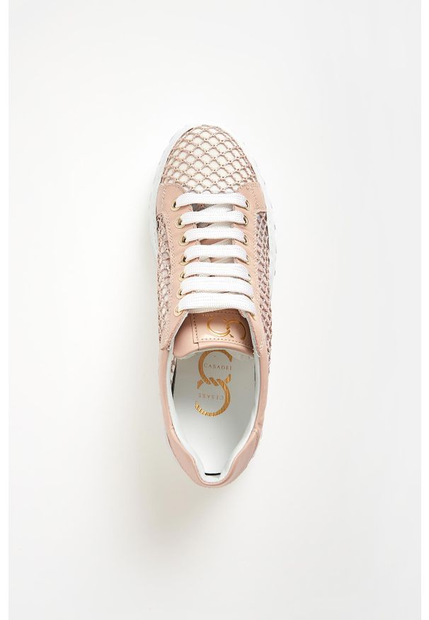 Sneakersy damskie skórzane CESARE CASADEI. Materiał: skóra