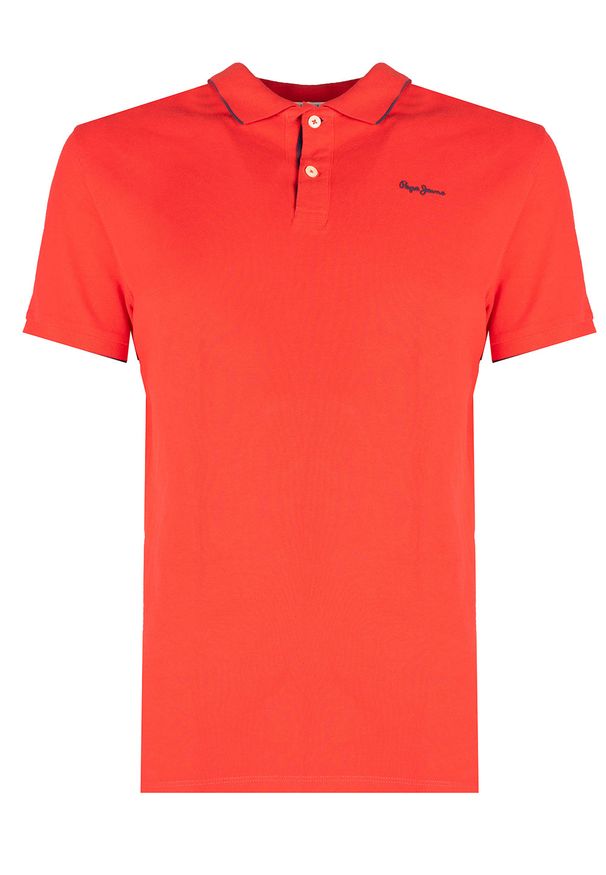 Pepe Jeans Koszulka Polo "Lucas" | PM541431 | Lucas | Mężczyzna | Czerwony. Okazja: na co dzień. Typ kołnierza: polo. Kolor: czerwony. Materiał: bawełna. Wzór: nadruk. Styl: casual