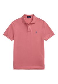 Polo Ralph Lauren Polo 710536856466 Różowy Slim Fit. Typ kołnierza: polo. Kolor: różowy. Materiał: bawełna #5