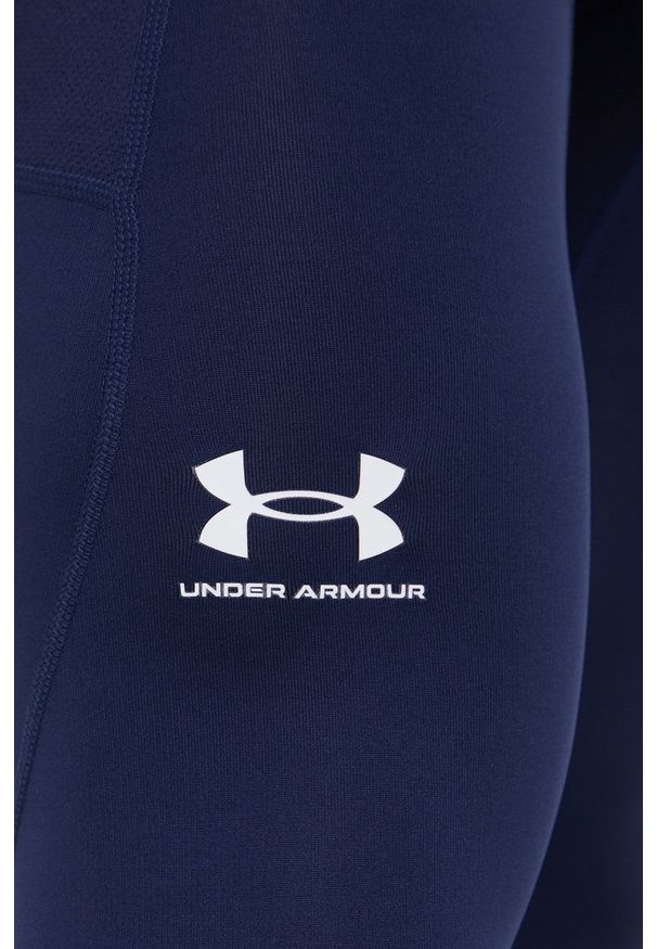 Under Armour - Legginsy. Kolor: niebieski. Wzór: gładki