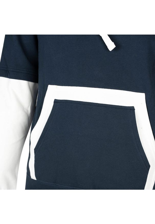 Champion Bluza Hoodie | 215283 | Mężczyzna | Biały, Granatowy. Okazja: na co dzień. Kolor: biały, wielokolorowy, niebieski. Materiał: bawełna. Wzór: aplikacja. Styl: casual