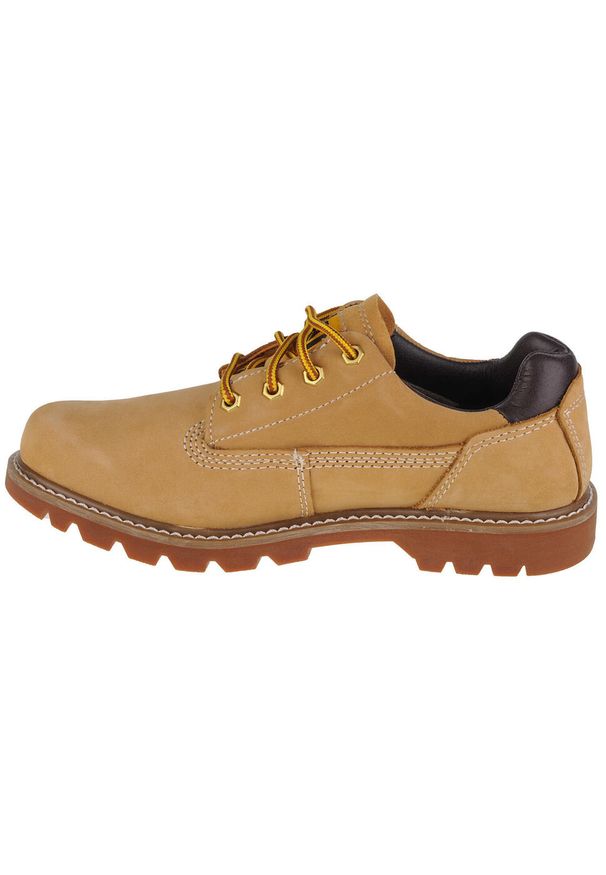 CATerpillar - Buty do chodzenia męskie, Caterpillar Colorado Low 2.0. Kolor: żółty. Materiał: skóra, guma, tkanina. Sport: turystyka piesza