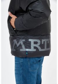 La Martina - LA MARTINA Czarna męska kurtka puchowa z logo, Rozmiar L. Kolor: czarny. Materiał: puch #3