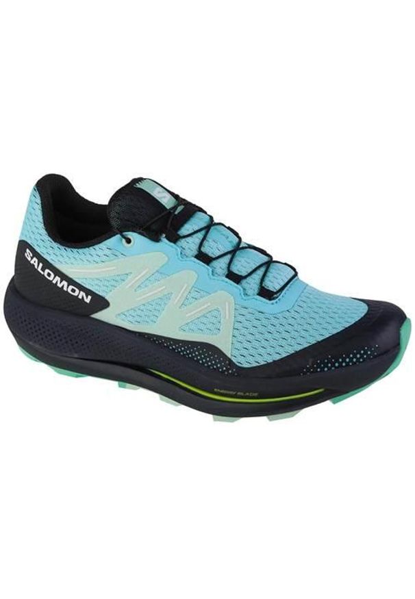salomon - Buty do biegania damskie Salomon Pulsar Trail W. Kolor: niebieski. Materiał: tkanina. Szerokość cholewki: normalna. Sport: bieganie