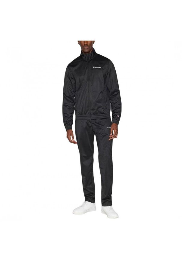 Dres męski do treningu Champion Tracksuit czarny. Kolor: czarny. Materiał: dresówka. Sport: fitness