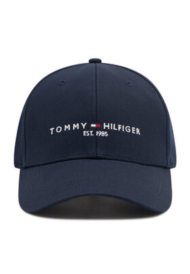 TOMMY HILFIGER - Tommy Hilfiger Czapka z daszkiem Th Established Cap AM0AM07352 Granatowy. Kolor: niebieski. Materiał: materiał