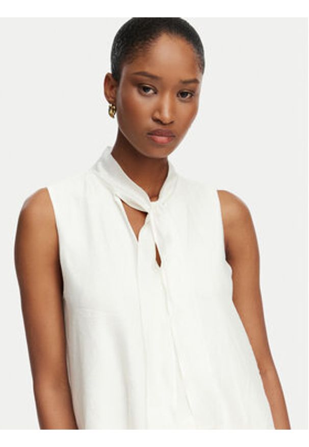 Marella Bluzka Esposto 2615111092 Écru Regular Fit. Kolor: kremowy. Materiał: wiskoza