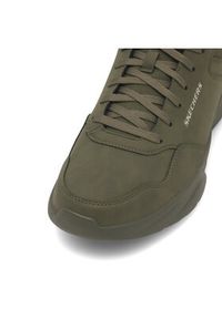 skechers - Skechers Sneakersy Libration 8790157 OLV Zielony. Kolor: zielony. Materiał: skóra