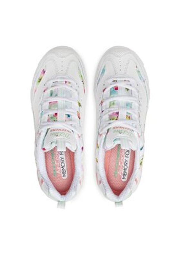 skechers - Skechers Sneakersy D'Lites-Blooming Fields 149794/WMLT Biały. Kolor: biały. Materiał: materiał