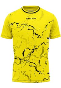 Koszulka sportowa Givova Grafitowa - Elastyczna i Oddychająca. Kolor: czarny, żółty, wielokolorowy. Materiał: poliester. Wzór: haft, nadruk. Sport: fitness, piłka nożna