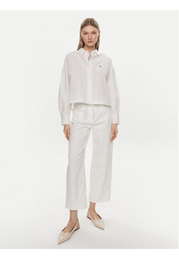 TOMMY HILFIGER - Tommy Hilfiger Koszula WW0WW41832 Biały Relaxed Fit. Kolor: biały. Materiał: bawełna