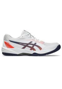 Buty halowe Asics Gel-Task 4. Kolor: wielokolorowy, niebieski, biały, pomarańczowy. Materiał: skóra, syntetyk. Sport: siatkówka #1