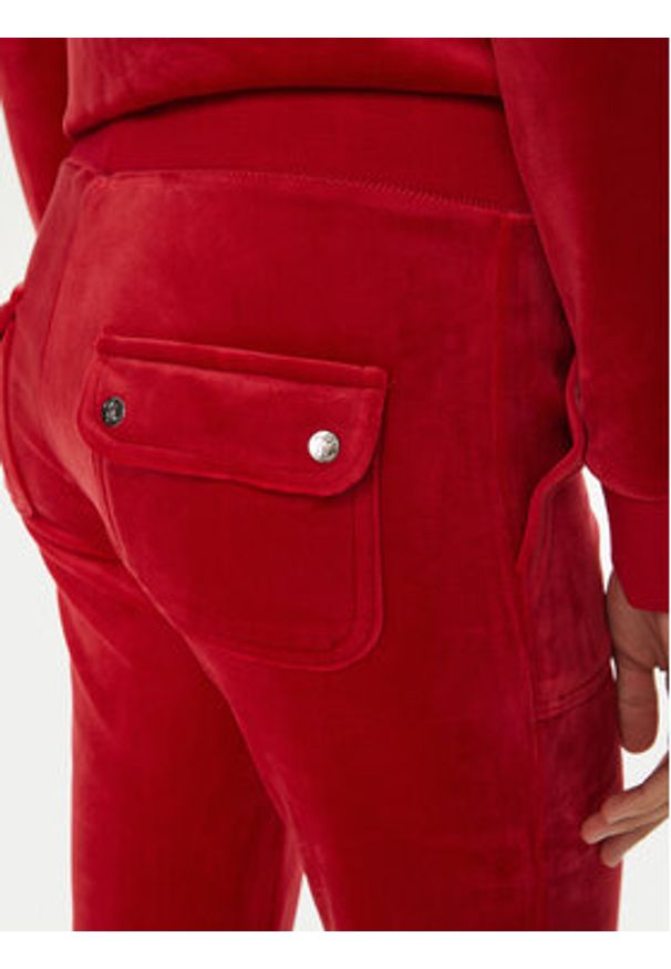 Juicy Couture Spodnie dresowe Del Ray JCAP180 Czerwony Regular Fit. Kolor: czerwony. Materiał: syntetyk