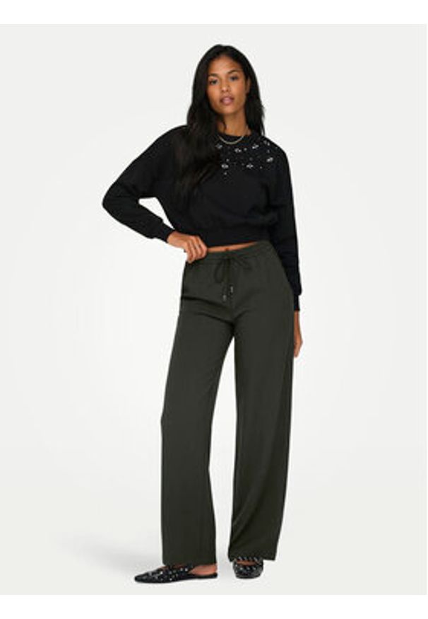 only - ONLY Spodnie materiałowe Ginny 15331492 Brązowy Wide Leg. Kolor: brązowy. Materiał: syntetyk