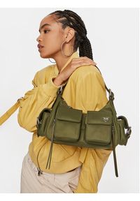 Pinko - PINKO Torebka Cargo Bag Classic Khaki. Kolor: brązowy. Materiał: skórzane