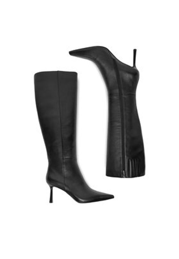 Eva Minge Kozaki EO-ZAINA-01 Czarny. Kolor: czarny. Materiał: skóra